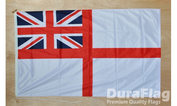 SALE - Heavy Duty White Ensign Nylon Flag 30% OFF